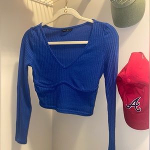 Long sleeve blue shirt